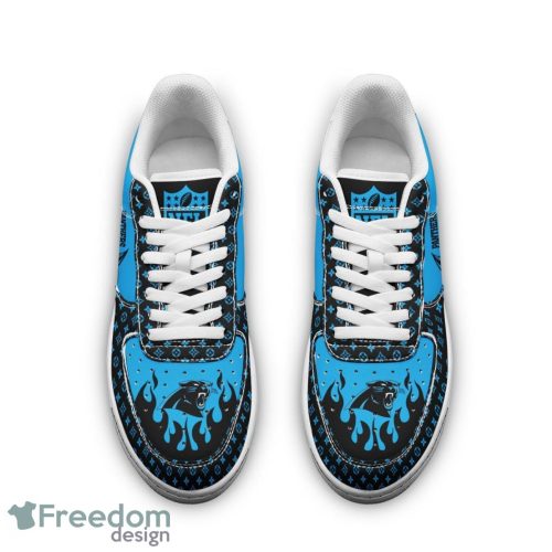 Custom Name Carolina Panthers Drip Sneakers Air Force Shoes For Fans Custom Name Product Photo 3