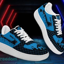 Custom Name Carolina Panthers Drip Sneakers Air Force Shoes For Fans Custom Name