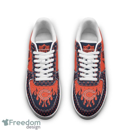 Custom Name Chicago Bears Drip Sneakers Air Force Shoes For Fans Custom Name Product Photo 3