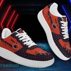 Custom Name Chicago Bears Drip Sneakers Air Force Shoes For Fans Custom Name