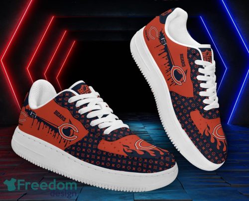 Custom Name Chicago Bears Drip Sneakers Air Force Shoes For Fans Custom Name Product Photo 1