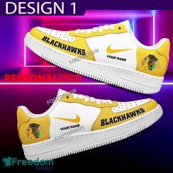 Custom Name Chicago Blackhawks Teams Air Force 1 Shoes Design Gift AF1 Sneaker For Fans - Chicago Blackhawks Air Force 1 Sneaker Personalized Style 1