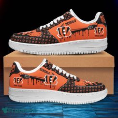 Custom Name Cincinnati Bengals Drip Sneakers Air Force Shoes For Fans Custom Name Product Photo 2