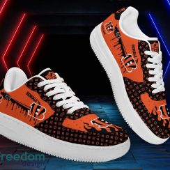 Custom Name Cincinnati Bengals Drip Sneakers Air Force Shoes For Fans Custom Name