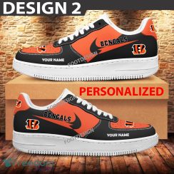 Custom Name Cincinnati Bengals Teams Air Force 1 Shoes Design Gift AF1 Sneaker For Fans - Cincinnati Bengals Air Force 1 Sneaker Personalized Style 2