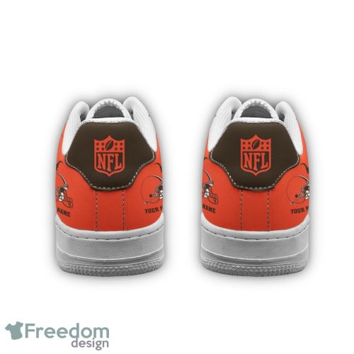 Custom Name Cleveland Browns Drip Sneakers Air Force Shoes For Fans Custom Name Product Photo 4