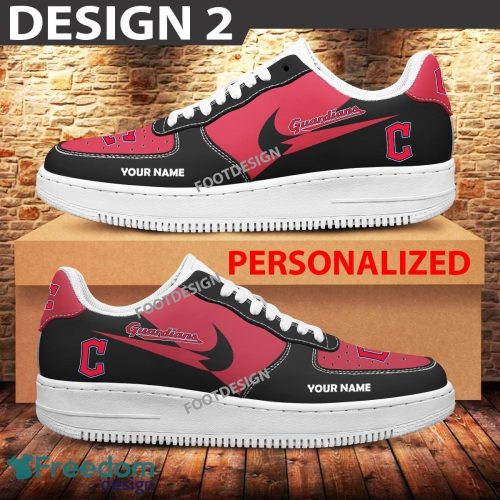 Custom Name Cleveland Guardians Teams Air Force 1 Shoes Design Gift AF1 Sneaker For Fans - Cleveland Guardians Air Force 1 Sneaker Personalized Style 2