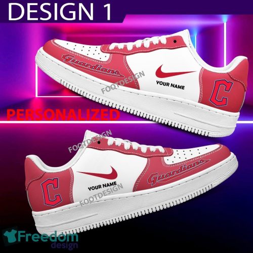 Custom Name Cleveland Guardians Teams Air Force 1 Shoes Design Gift AF1 Sneaker For Fans - Cleveland Guardians Air Force 1 Sneaker Personalized Style 1