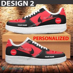Custom Name Coca Cola Brand Air Force 1 Sneakers New Pattern For Fans Gift AF1 Shoes - Brands Coca Cola Air Force 1 Sneakers Custom Name Photo 2