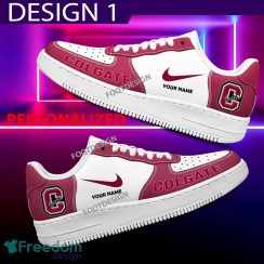 Custom Name Colgate Raiders Teams Air Force 1 Shoes Design Gift AF1 Sneaker For Fans - Colgate Raiders Air Force 1 Sneaker Personalized Style 1