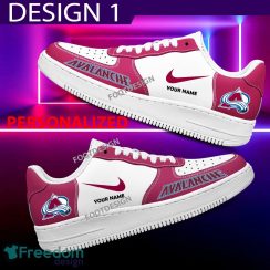 Custom Name Colorado Avalanche Teams Air Force 1 Shoes Design Gift AF1 Sneaker For Fans - Colorado Avalanche Air Force 1 Sneaker Personalized Style 1