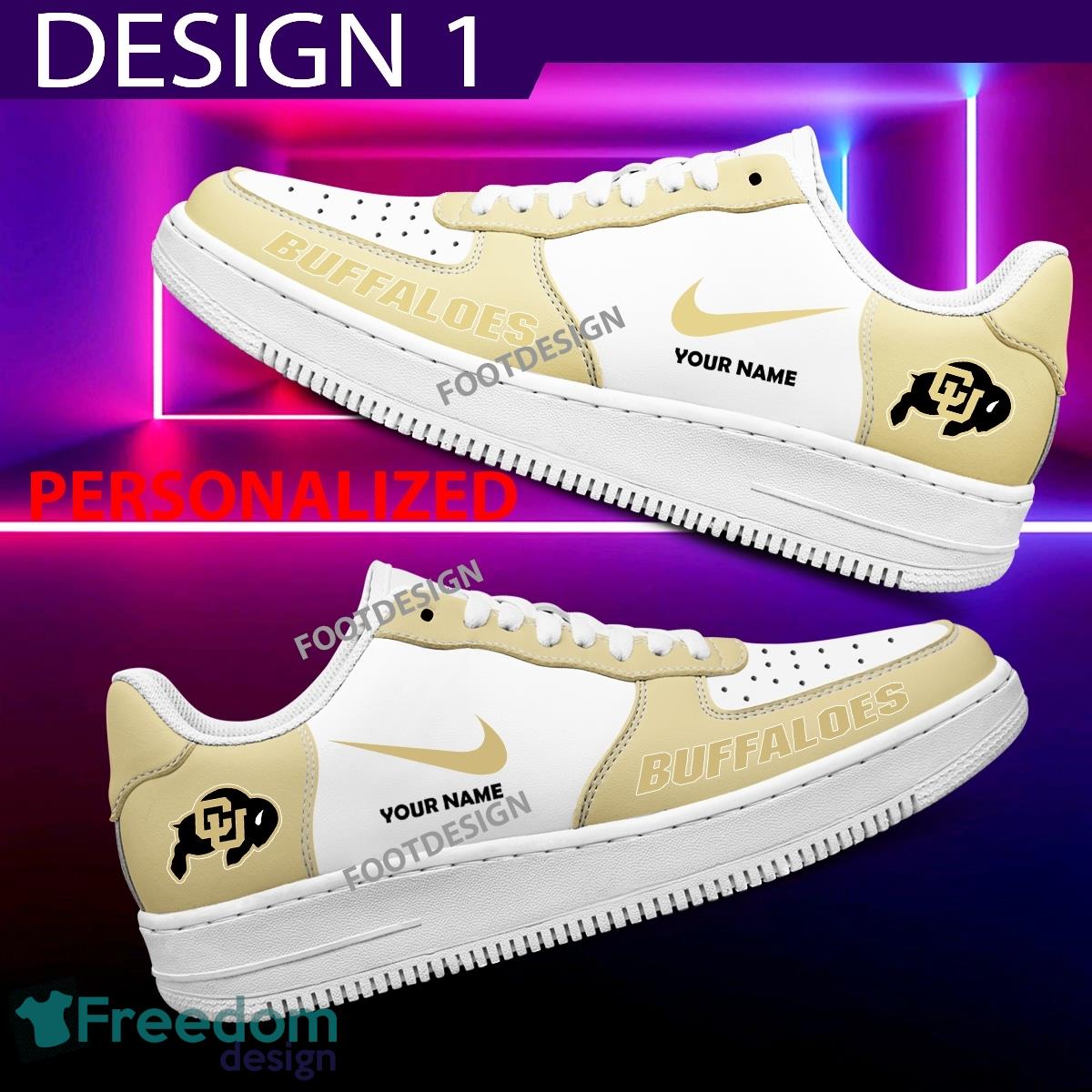 Custom Name Colorado Buffaloes Teams Air Force 1 Shoes Design Gift AF1 Sneaker For Fans - Colorado Buffaloes Air Force 1 Sneaker Personalized Style 1