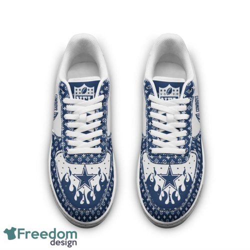 Custom Name Dallas Cowboys Drip Sneakers Air Force Shoes For Fans Custom Name Product Photo 3