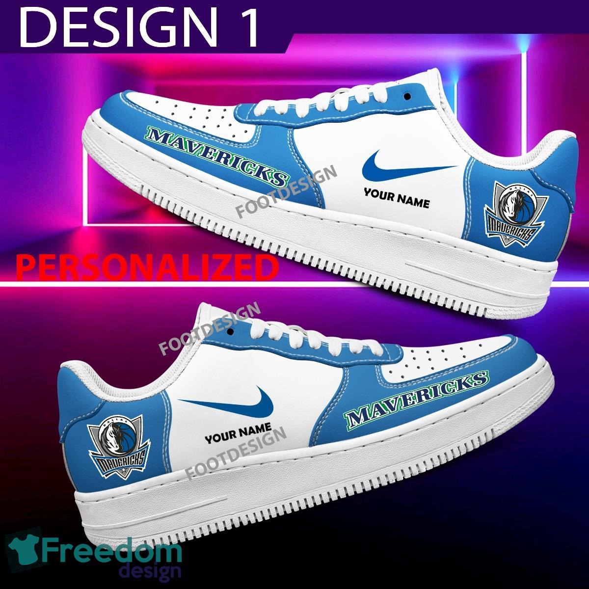 Custom Name Dallas Mavericks Teams Air Force 1 Shoes Design Gift AF1 Sneaker For Fans - Dallas Mavericks Air Force 1 Sneaker Personalized Style 1