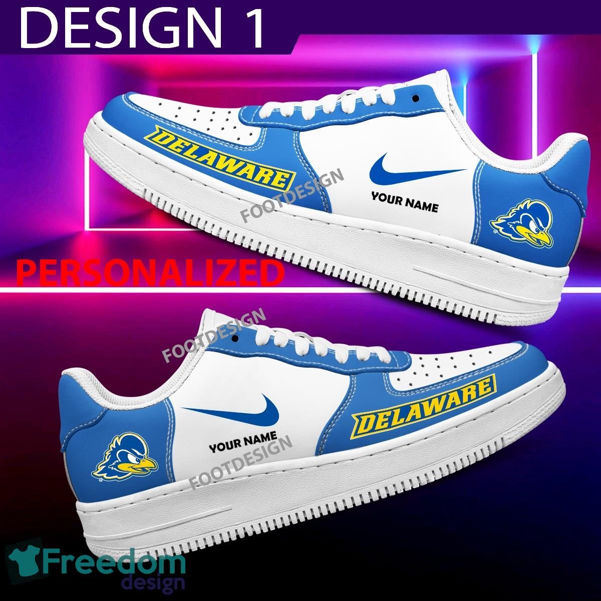 Custom Name delaware blue hens Teams Air Force 1 Shoes Design Gift AF1 Sneaker For Fans - delaware blue hens Air Force 1 Sneaker Personalized Style 1