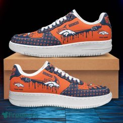 Custom Name Denver Broncos Drip Sneakers Air Force Shoes For Fans Custom Name Product Photo 2