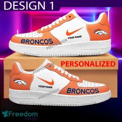 Custom Name Denver Broncos Teams Air Force 1 Shoes Design Gift AF1 Sneaker For Fans Custom Name Denver Broncos Teams Air Force 1 Shoes Design Gift AF1 Sneaker For Fans