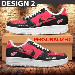 Custom Name Detroit Red Wings Teams Air Force 1 Shoes Design Gift AF1 Sneaker For Fans - Detroit Red Wings Air Force 1 Sneaker Personalized Style 2