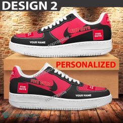 Custom Name Five Guys Brand Air Force 1 Sneakers New Pattern For Fans Gift AF1 Shoes - Brands Five Guys Air Force 1 Sneakers Custom Name Photo 2