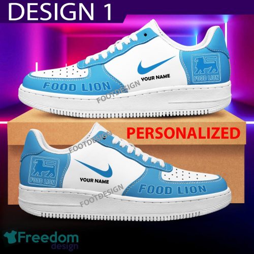 Custom Name Food Lion Brand Air Force 1 Sneakers New Pattern For Fans Gift AF1 Shoes - Brands Food Lion Air Force 1 Sneakers Custom Name Photo 1