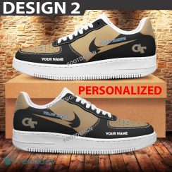 Custom Name Georgia Tech Yellow Jackets Teams Air Force 1 Shoes Design Gift AF1 Sneaker For Fans - Georgia Tech Yellow Jackets Air Force 1 Sneaker Personalized Style 2
