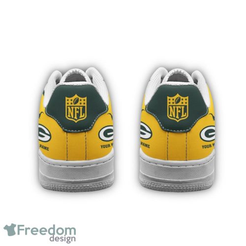 Custom Name Green Bay Packers Drip Sneakers Air Force Shoes For Fans Custom Name Product Photo 4