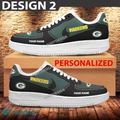 Custom Name Green Bay Packers Teams Air Force 1 Shoes Design Gift AF1 Sneaker For Fans - Green Bay Packers Air Force 1 Sneaker Personalized Style 2
