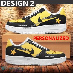 Custom Name HARDEE'S Brand Air Force 1 Sneakers New Pattern For Fans Gift AF1 Shoes - Brands HARDEE'S Air Force 1 Sneakers Custom Name Photo 2