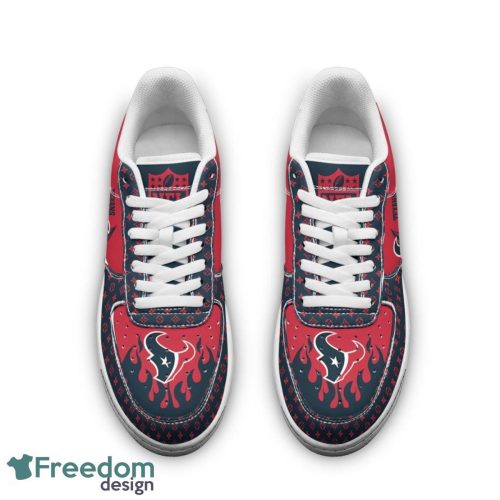 Custom Name Houston Texans Drip Sneakers Air Force Shoes For Fans Custom Name Product Photo 3