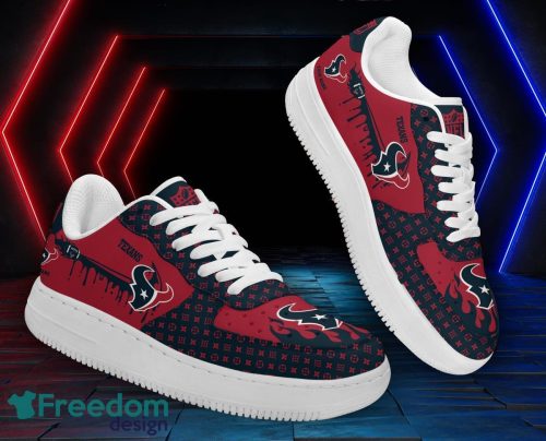 Custom Name Houston Texans Drip Sneakers Air Force Shoes For Fans Custom Name Product Photo 1