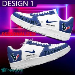 Custom Name Houston Texans Teams Air Force 1 Shoes Design Gift AF1 Sneaker For Fans Custom Name Houston Texans Teams Air Force 1 Shoes Design Gift AF1 Sneaker For Fans