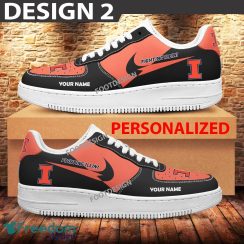 Custom Name Illinois Fighting Illini Teams Air Force 1 Shoes Design Gift AF1 Sneaker For Fans - Illinois Fighting Illini Air Force 1 Sneaker Personalized Style 2
