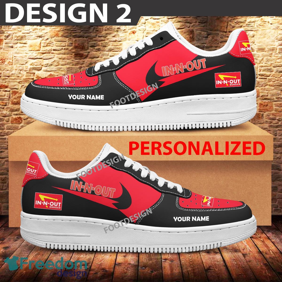 Custom Name In N Out Brand Air Force 1 Sneakers New Pattern For Fans Gift AF1 Shoes image Custom Name In N Out Brand Air Force 1 Sneakers New Pattern For Fans Gift AF1 Shoes - Brands In N Out Air Force 1 Sneakers Custom Name Photo 2