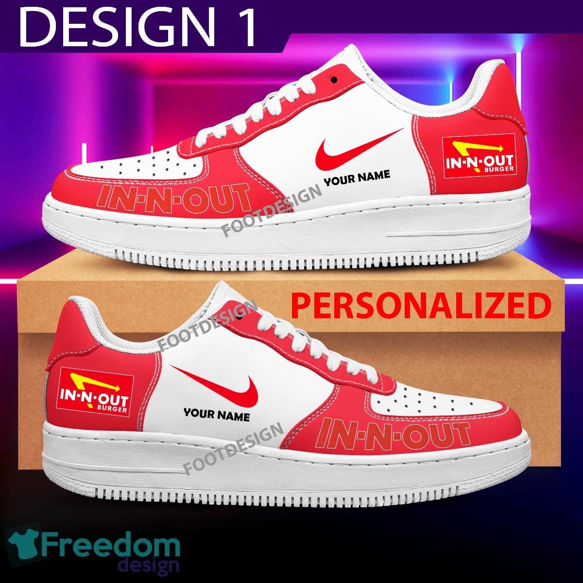 Custom Name In N Out Brand Air Force 1 Sneakers New Pattern For Fans Gift AF1 Shoes image Custom Name In N Out Brand Air Force 1 Sneakers New Pattern For Fans Gift AF1 Shoes - Brands In N Out Air Force 1 Sneakers Custom Name Photo 1