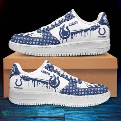 Custom Name Indianapolis Colts Drip Sneakers Air Force Shoes For Fans Custom Name Product Photo 2