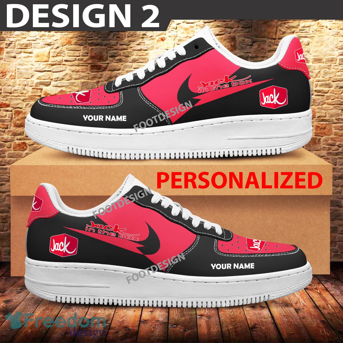 Custom Name Jack In The Box Brand Air Force 1 Sneakers New Pattern For Fans Gift AF1 Shoes image Custom Name Jack In The Box Brand Air Force 1 Sneakers New Pattern For Fans Gift AF1 Shoes - Brands Jack In The Box Air Force 1 Sneakers Custom Name Photo 2