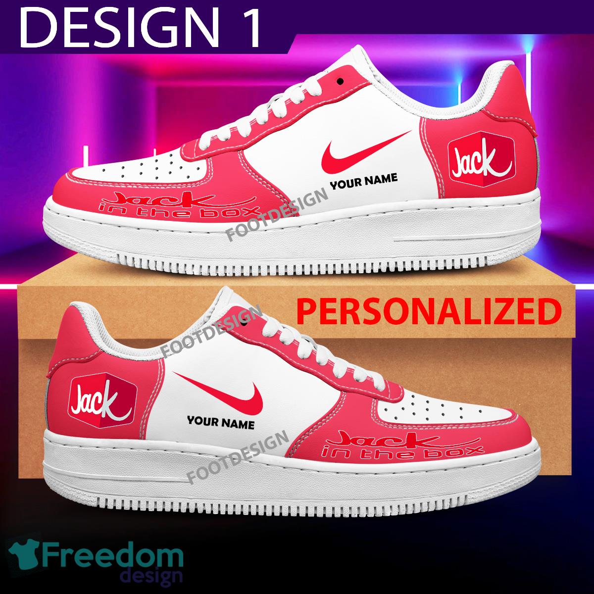 Custom Name Jack In The Box Brand Air Force 1 Sneakers New Pattern For Fans Gift AF1 Shoes image Custom Name Jack In The Box Brand Air Force 1 Sneakers New Pattern For Fans Gift AF1 Shoes - Brands Jack In The Box Air Force 1 Sneakers Custom Name Photo 1