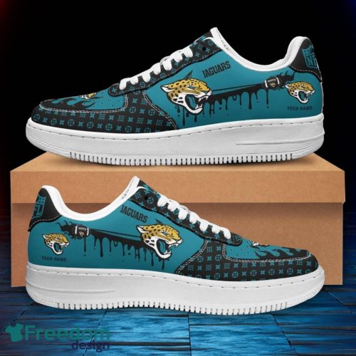 Custom Name Jacksonville Jaguars Drip Sneakers Air Force Shoes For Fans Custom Name Product Photo 2