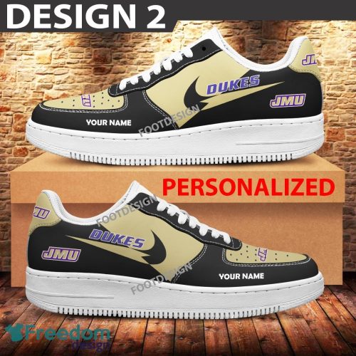 Custom Name James Madison Dukes Teams Air Force 1 Shoes Design Gift AF1 Sneaker For Fans - James Madison Dukes Air Force 1 Sneaker Personalized Style 2