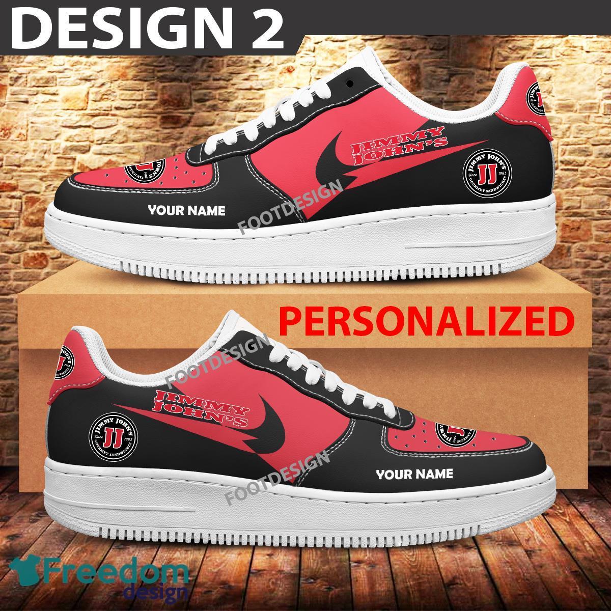 Custom Name Jimmy John's Brand Air Force 1 Sneakers New Pattern For Fans Gift AF1 Shoes image Custom Name Jimmy John's Brand Air Force 1 Sneakers New Pattern For Fans Gift AF1 Shoes