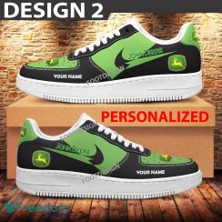 Custom Name John Deere Brand Air Force 1 Sneakers New Pattern For Fans Gift AF1 Shoes - Brands John Deere Air Force 1 Sneakers Custom Name Photo 2