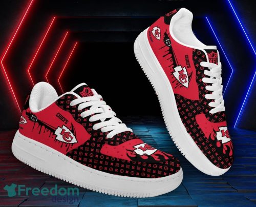 Custom Name Kansas City Chiefs Drip Sneakers Air Force Shoes For Fans Custom Name Product Photo 4