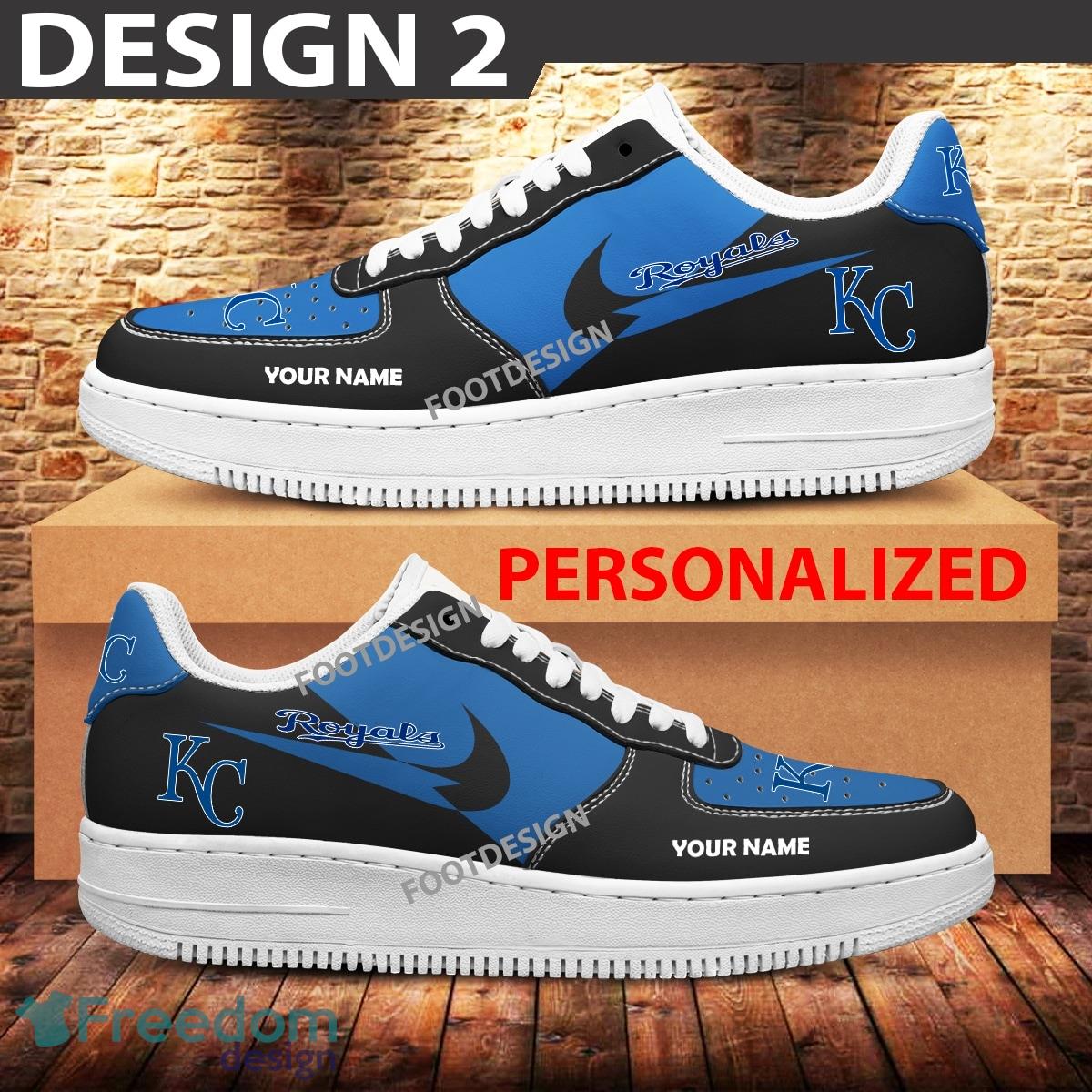 Custom Name Kansas City Royals Teams Air Force 1 Shoes Design Gift AF1 Sneaker For Fans image Custom Name Kansas City Royals Teams Air Force 1 Shoes Design Gift AF1 Sneaker For Fans - Kansas City Royals Air Force 1 Sneaker Personalized Style 2