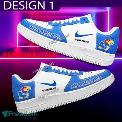 Custom Name Kansas Jayhawks Teams Air Force 1 Shoes Design Gift AF1 Sneaker For Fans Custom Name Kansas Jayhawks Teams Air Force 1 Shoes Design Gift AF1 Sneaker For Fans