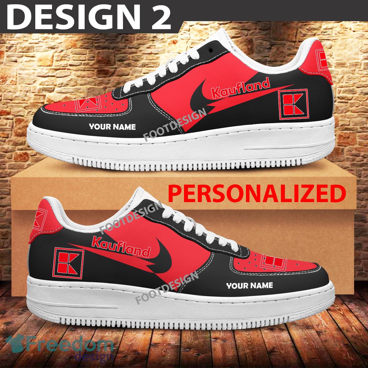 Custom Name Kaufland Brand Air Force 1 Sneakers New Pattern For Fans Gift AF1 Shoes image Custom Name Kaufland Brand Air Force 1 Sneakers New Pattern For Fans Gift AF1 Shoes - Brands Kaufland Air Force 1 Sneakers Custom Name Photo 2
