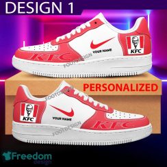 Custom Name KFC Brand Air Force 1 Sneakers New Pattern For Fans Gift AF1 Shoes Custom Name KFC Brand Air Force 1 Sneakers New Pattern For Fans Gift AF1 Shoes