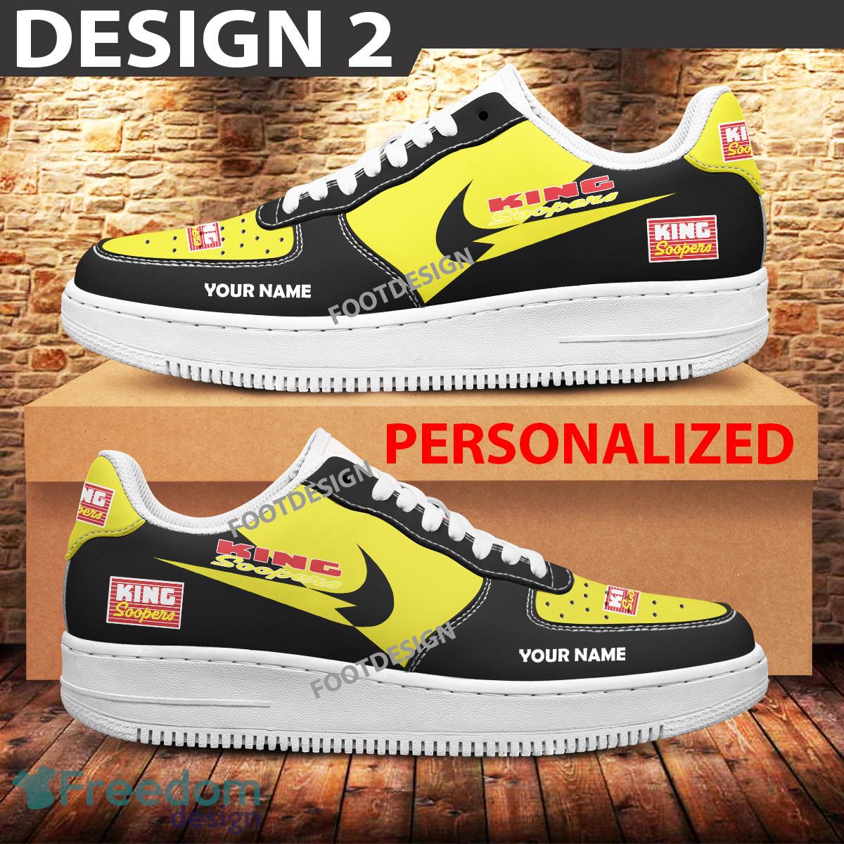 Custom Name King Soopers Brand Air Force 1 Sneakers New Pattern For Fans Gift AF1 Shoes image Custom Name King Soopers Brand Air Force 1 Sneakers New Pattern For Fans Gift AF1 Shoes - Brands King Soopers Air Force 1 Sneakers Custom Name Photo 2