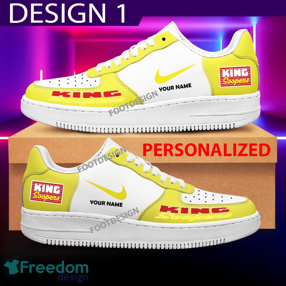 Custom Name King Soopers Brand Air Force 1 Sneakers New Pattern For Fans Gift AF1 Shoes image Custom Name King Soopers Brand Air Force 1 Sneakers New Pattern For Fans Gift AF1 Shoes - Brands King Soopers Air Force 1 Sneakers Custom Name Photo 1
