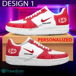 Custom Name Kitkat Brand Air Force 1 Sneakers New Pattern For Fans Gift AF1 Shoes Custom Name Kitkat Brand Air Force 1 Sneakers New Pattern For Fans Gift AF1 Shoes