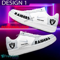 Custom Name Las Vegas Raiders Teams Air Force 1 Shoes Design Gift AF1 Sneaker For Fans - Las Vegas Raiders Air Force 1 Sneaker Personalized Style 1